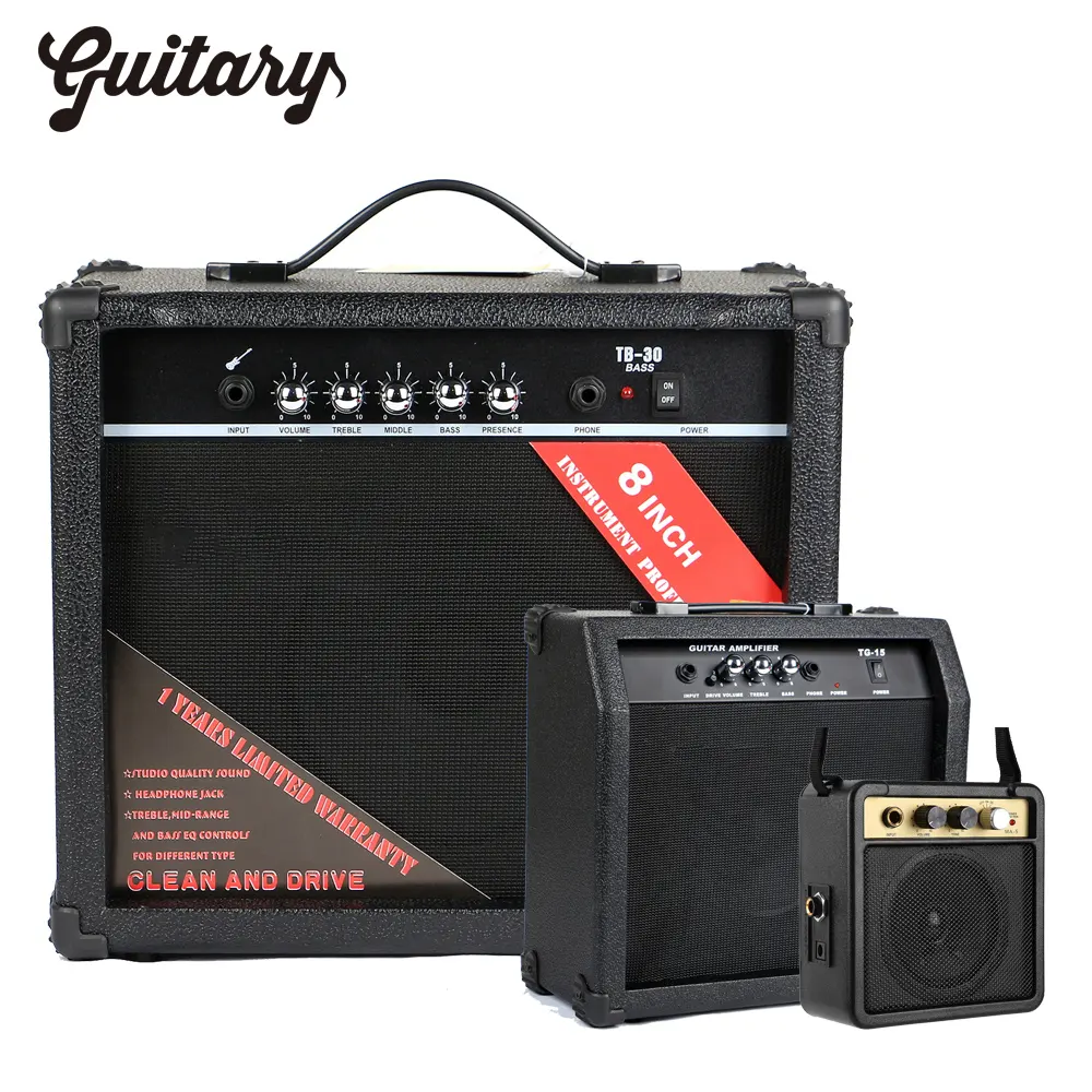 10W 15W 20W 25W 30W Amplificador de tubo de guitarra eléctrica acústica Jack Combo de amplificador de bajo