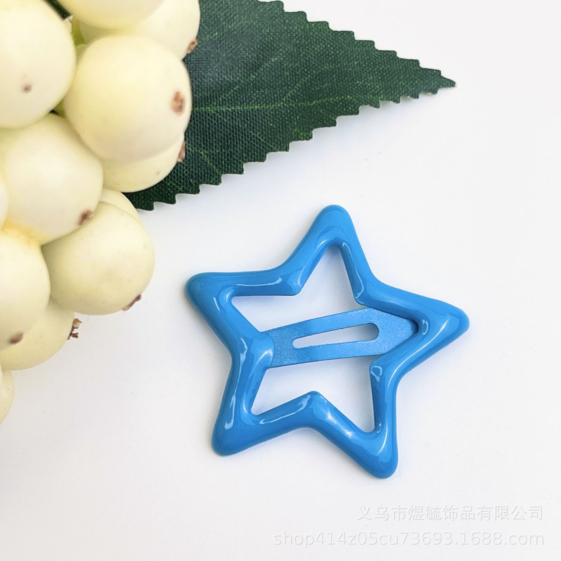 Color drop oil star clip 3.2cm-dark blue