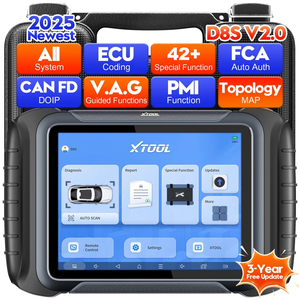 XTOOL D8S V2.0 Ob2 Scanner strumento di diagnostica Auto Ecm strumento di programmazione del veicolo Android diagnosi e macchina di programmazione con FCA - Product Image 1