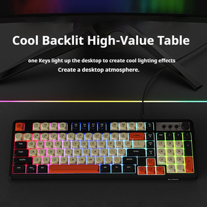 Eweadn g98 98 98-Key RGB Backlit USB có dây màng Bàn phím im lặng gõ ROTARY Knob độ chính xác cao cho văn phòng - Product Image 3