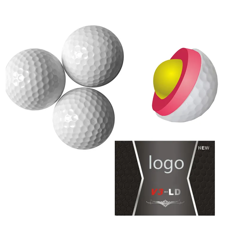 פרימיום מותאם אישית לוגו 3 חתיכה גולף טורניר כדור רך גולף סיור כדורי
