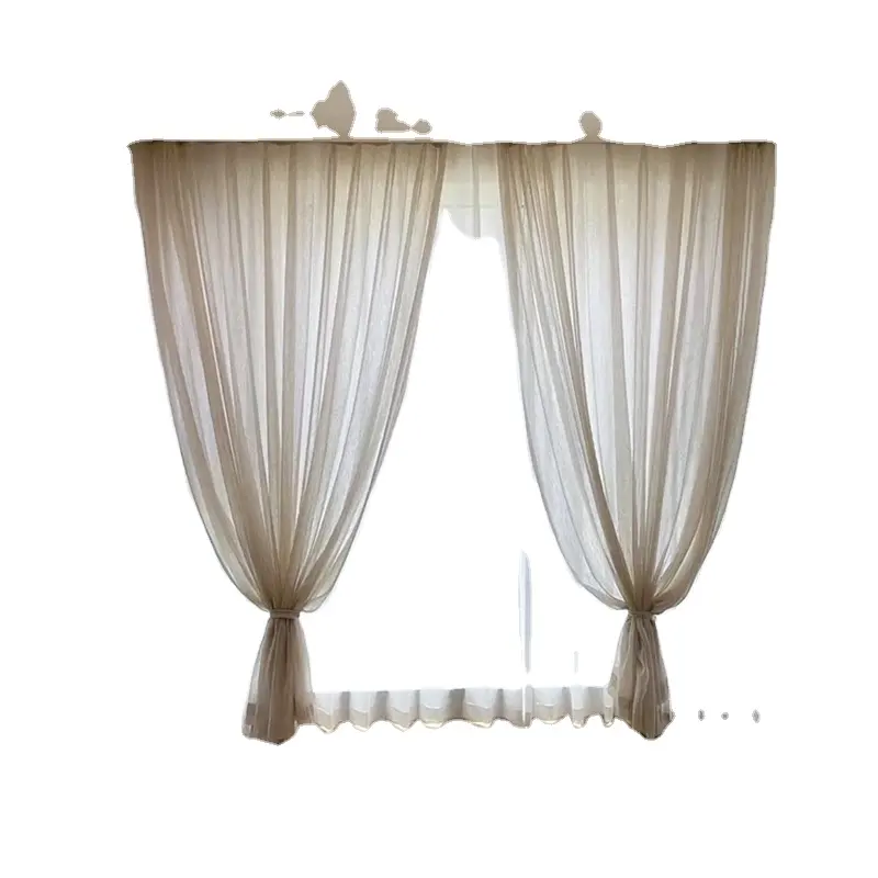 French fantasy luxury dream sheer pinch pieghe tenda romantica soggiorno camera da letto balcone bay spessa tenda in voile