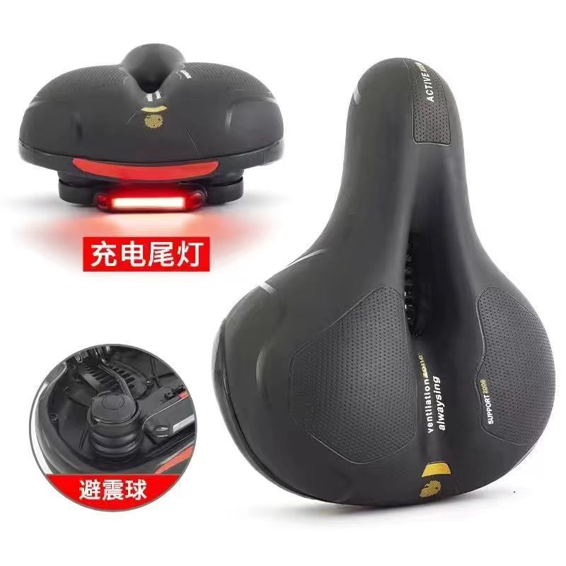 Jaune - Feu arrière à chargement USB avec boule absorbant les chocs