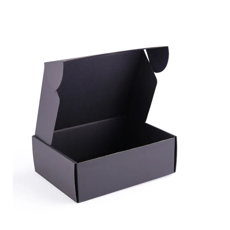 Embalagem personalizada eco amigável da caixa de embalagem do papel preto
