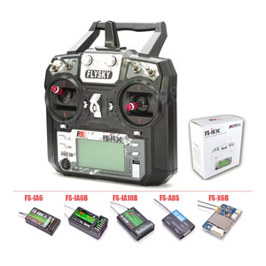 飞天FS-i6X 10CH 2.4GHz AFHDS玩具零件2A遥控发射器，带X6B/iA6B/A8S/iA10B/iA6接收器，用于遥控FPV赛车无人机 - Product Image 1