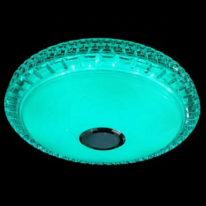 โคมไฟคริสตัลติดเพดานหลากสีสไตล์โมเดิร์น,ไฟ LED ติดเพดานหลากสี RGB มีรีโมตคอนโทรลสำหรับใช้ในบ้าน - Product Image 4