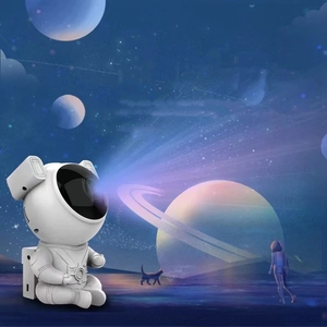 Oturma astronot yıldız projektör çok renkli değişim LED astronot bulutsusu projektör Galaxy projektör ev dekor gece lambası - Product Image 2