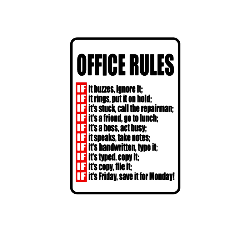 Règles de bureau