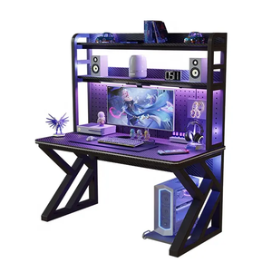 Mesa de ordenador de estudio de estudiante de madera con estante de libros Hogar personalizado diseño moderno Escritorio de juegos - Product Image 5