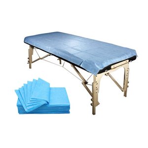 使い捨て不織布防水病院/スパベッドカバーSMS/PE/PES/PES材料EOS消毒タイプマッサージ用