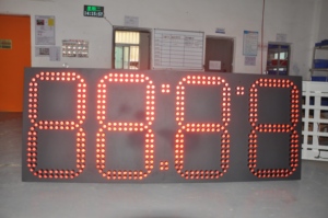 Outdoor Waterproof 16&quot; Inch Digital Led Street Clock LED Time and <strong>Temperature</strong> Signage Display Countdown Function Scoreboard - Product Image 4
