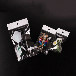 6cm Width and Variable Length Clear Self Adhesive Plastic Poly <strong>Cpp</strong> Opp <strong>Bags</strong> <strong>with</strong> <strong>Header</strong> and Round Hanging Hole - Product Image 1