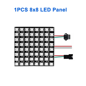 WS2812B RGB гибкая светодиодная панель матричный экранный модуль 8x8 16x16 32x32 пикселей индивидуально адресуемое управление приложением DC5V