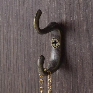 Antique Bronze Kẽm Hợp Kim Nhỏ Treo Móc Cổ Điển Mini Kim Loại Đôi Móc Trang Sức Hiển Thị Giá Treo Móc Vòng Cổ Chủ - Product Image 1