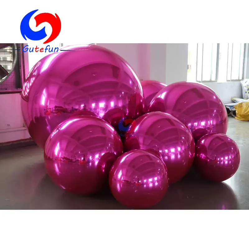 durable mylar outer shell BIG Shiny Balls Inflatable mirror balls for Christmas events, festivals,celebration