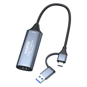 4K 1080P USB3.0 para HDMI USB C Tarjeta de captura de audio con Adaptador tipo C para juegos y transmisión de video en vivo para cámaras