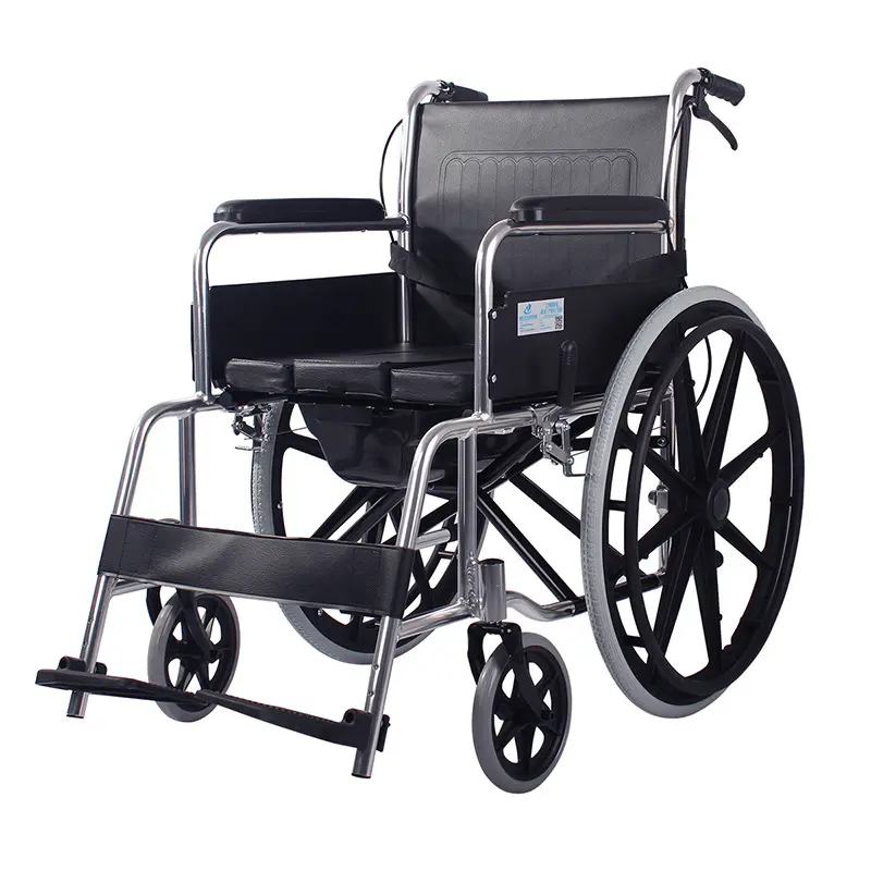 Silla de ruedas para terapia de rehabilitación médica, silla plegable de transporte Manual, precio barato