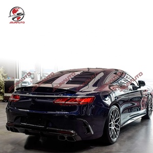 Oto parçası C217 Coupe Coupe yükseltme tamir B tarzı karbon Fiber ön dudak arka difüzör kanat S450 Coupe tampon delikleri kiti için - Product Image 4