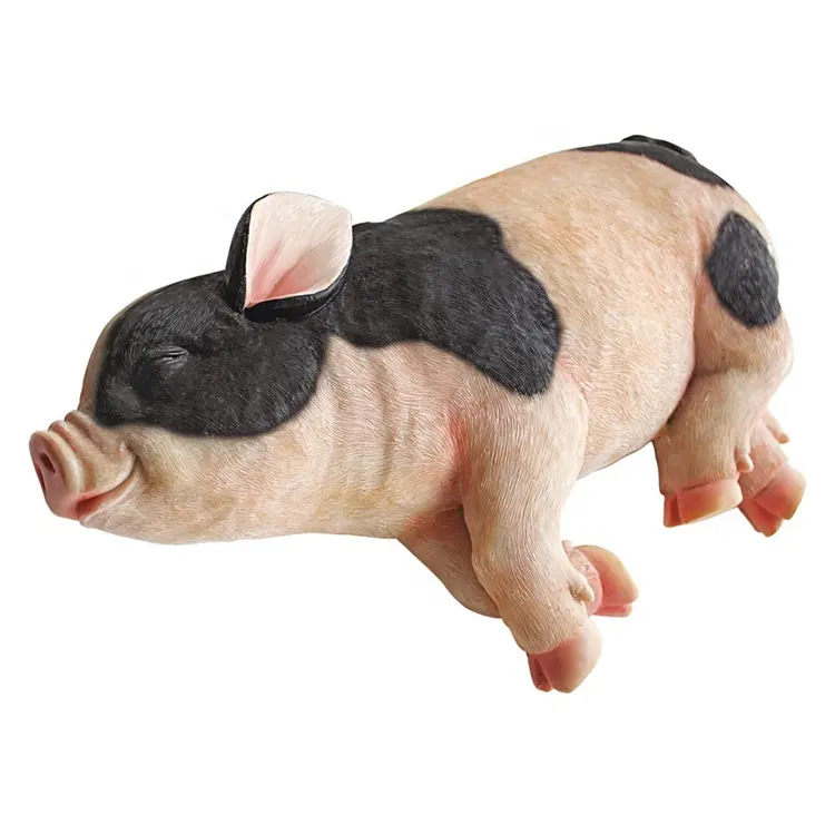 Resina De Qualidade Premium Animal Forma Custom Piggy Figuras De Decoração De Casa