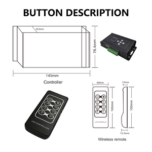 New DC 9V DMX512 <strong>Controller</strong> With LCD Screen <strong>Output</strong> DMX512/1990 Signal 170 Pixels XLR-3 RJ45 Terminal RF Wireless <strong>Remote</strong> Control - Product Image 5