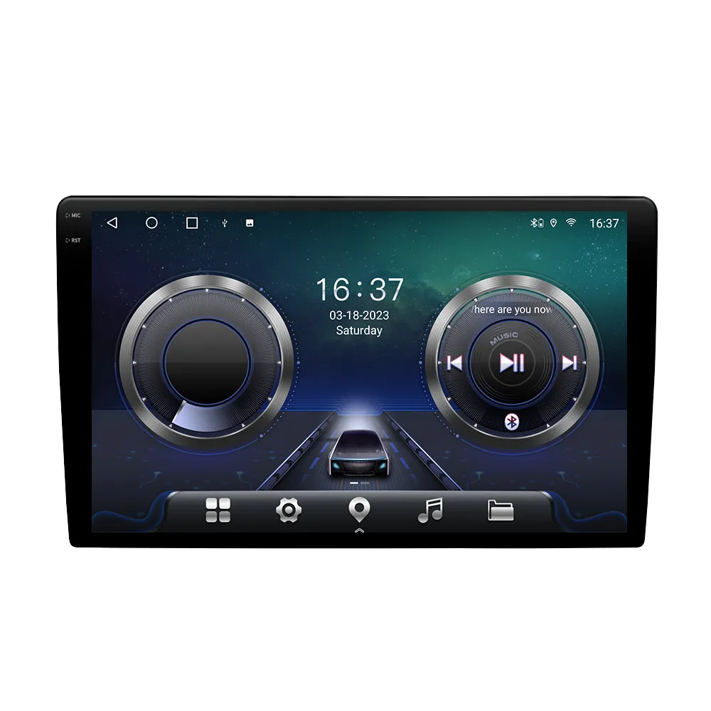 Krando Android13.0 8G 128G Ram 9/10" 2K HD QLED Car Radio DVD Player Universal 7708 Multimedia Head Unit DSP with cooling fan