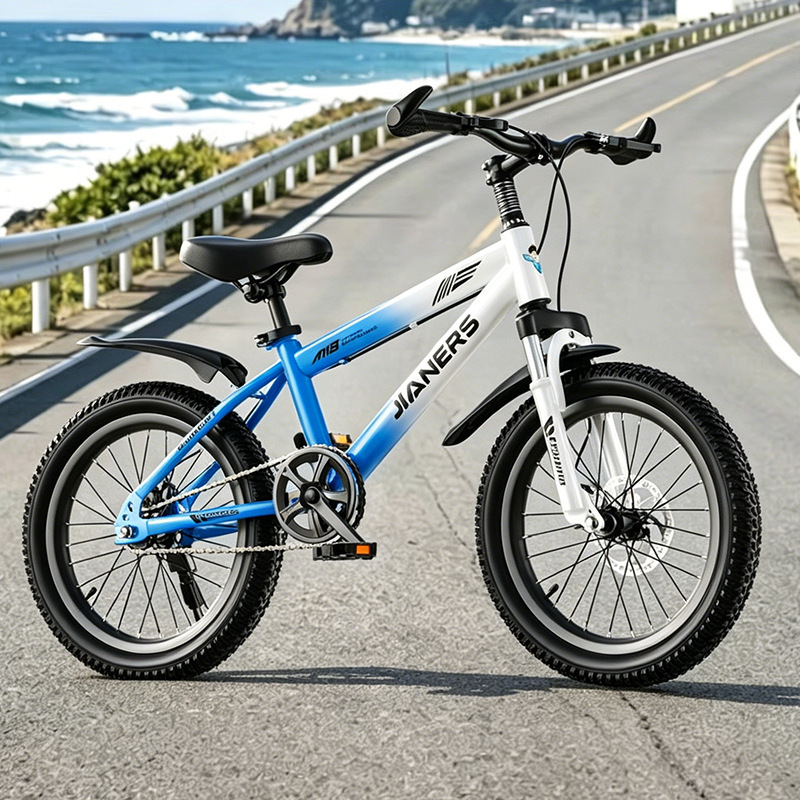 Gradient ocean blue-single speed-disc brake-shock absorption