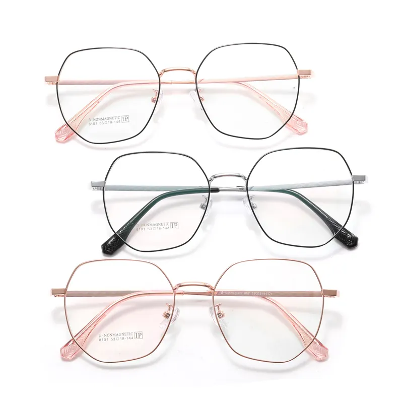 Ready to Ship with Stock Fast Shipping China Wholesale Optical Frame Trendy Fashion Glasses Titanium Frame Ultra Light Frame Glasses