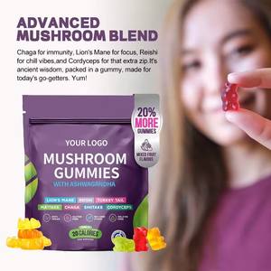 Nhãn hiệu riêng Hữu Cơ nootropic não sư tử của bờm nấm chiết xuất tăng cường bộ nhớ năng lượng Reishi Nấm gummies bổ sung - Product Image 2