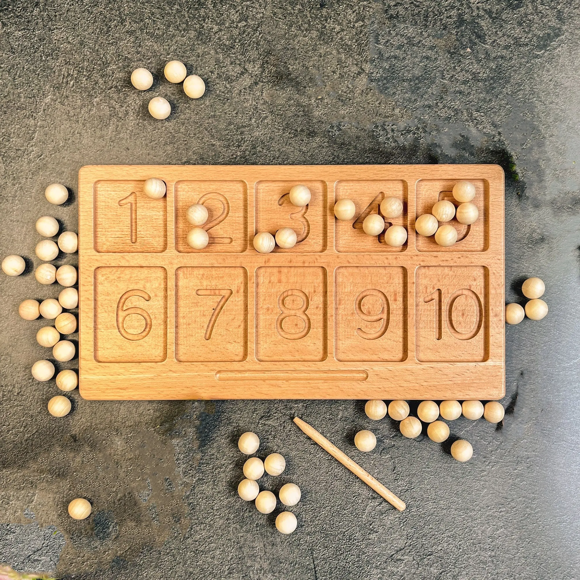 עץ מספר התחקות לוח/חרוזים משחק בגיל רך מתמטיקה משחק התאמת משחק לילדים/מספרים משלים ספירה מונטסורי צעצועים