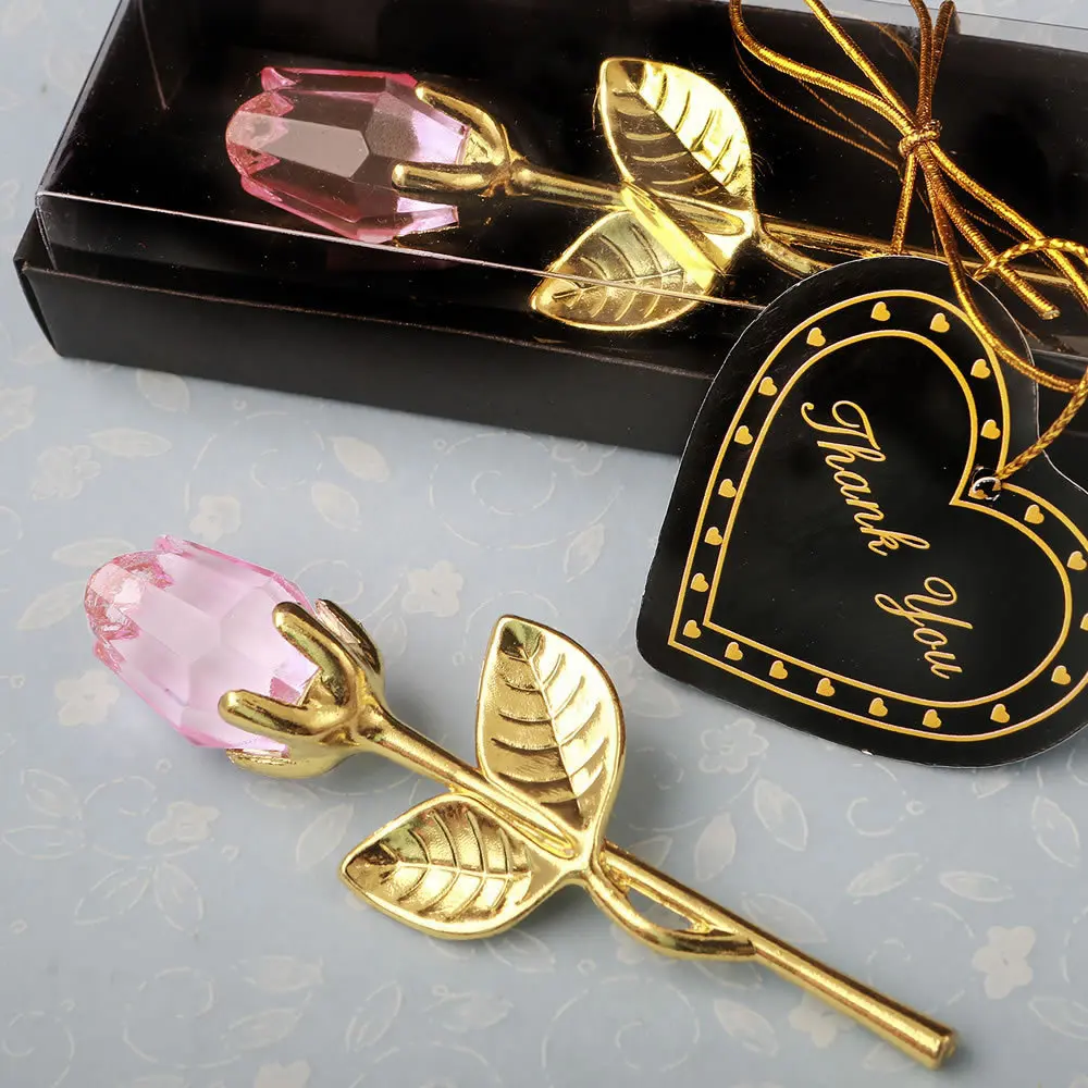 Cadeaux de mariage romantiques multicolore cristal Rose faveurs fête faveurs bébé douche Souvenir ornements pour invité