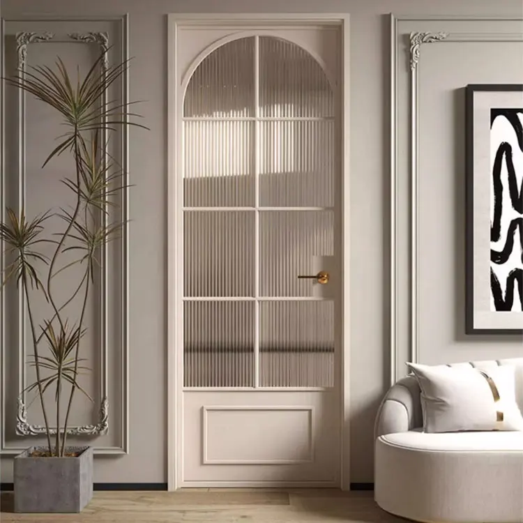 Tasarım modern iç yatak odası ahşap kapı ev banyo veya çalışma için uygun iç mekan cam kapı