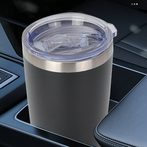 Özel 600ml 20oz çift duvar vakum yalıtımlı toz kaplı Tumbler vakum araba fincan termal paslanmaz çelik kahve kapaklı kupa