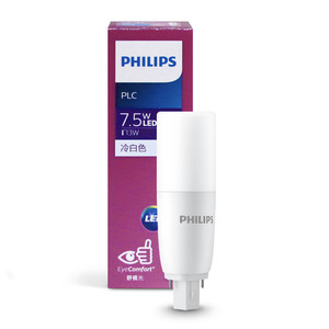 Philips Lamp Two-pin <strong>LED</strong> Plug Tube G24D Replaces PL-C Super Bright 2P Energy-saving Downlight Bulb Horizontal Insertion Tube - Product Image 2