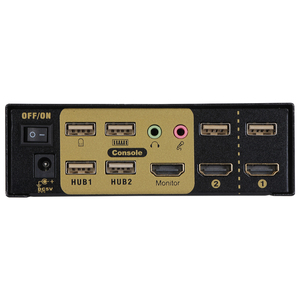 VCOM 2 in <strong>1</strong> Out HDMI <strong>KVM</strong> Switcher Hotkey Ir Remote Control Dual Computer to Monitor 4K Keyboard USB <strong>Switch</strong>