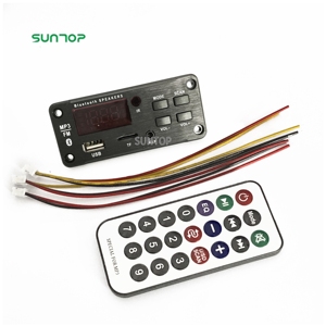 บอร์ดถอดรหัสไร้สาย12V MP3 WMA โมดูลเสียงวิทยุ USB TF สำหรับรถยนต์จอ LCD ตัวควบคุมระยะไกล - Product Image 2