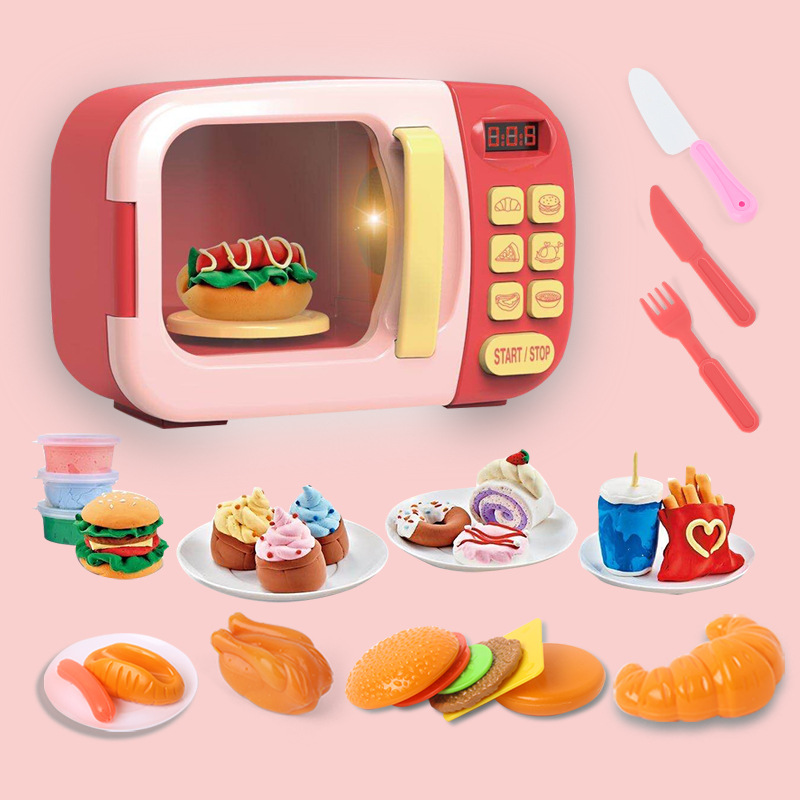 Ensemble de 13 pièces de pâte à modeler micro-ondable de 6 canettes (Coro Red)