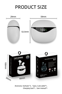 Wireless Earphone <strong>Portable</strong> Tws Earbuds Touch <strong>Control</strong> BT 5.1 in Ear Headset with Charging case Battery Display