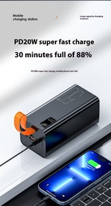 Pantalla LED portátil PowerBank de 50000mAh 4 salidas USB tipo C 22,5 W PD USB C 20W 10W GAN Tech función de carga rápida entrada de CC - Product Image 4