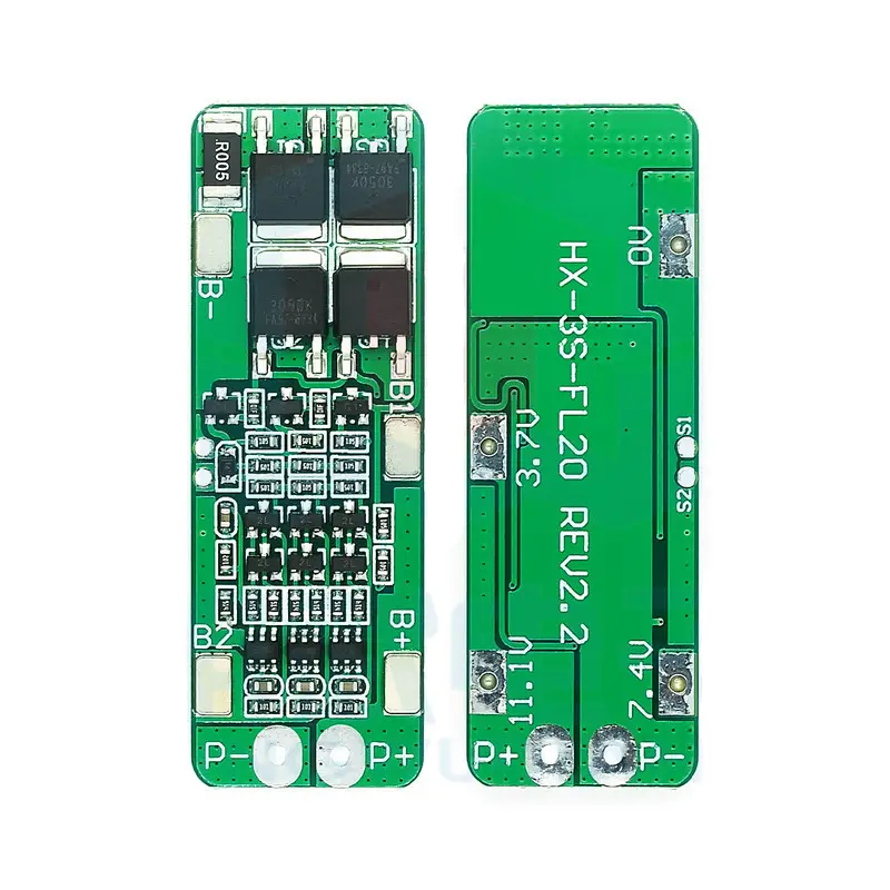 3S 20A Li-ion lityum pil 18650 PCB şarj cihazı BMS koruma levhası matkap Motor için 12.6V Lipo hücre modülü 64x20x3.4mm DIY