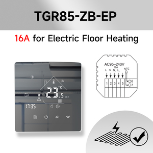 BEOK TGR85-ZB Tuya Zigbee с сенсорным экраном, Wi-Fi, подогрев пола, программируемый умный термостат для обогрева комнаты - Product Image 4