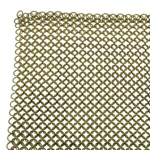 Maglia anello oro decorativo rete in ottone maglia maglia di maglia decorazione del soffitto maglia metallica