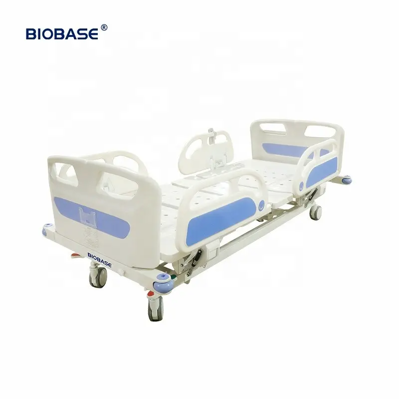 Biobase çok fonksiyonlu hastane yatağı elektrik kontrol 125MM merkezi kontrol tekerleri hastane için hastane yatağı MF301DS-22