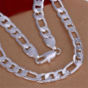 Erkekler zincirler kolye S925 gümüş 5mm boş küba zincir rulo Plata 925 ayar gümüş kolye zinciri - Product Image 4