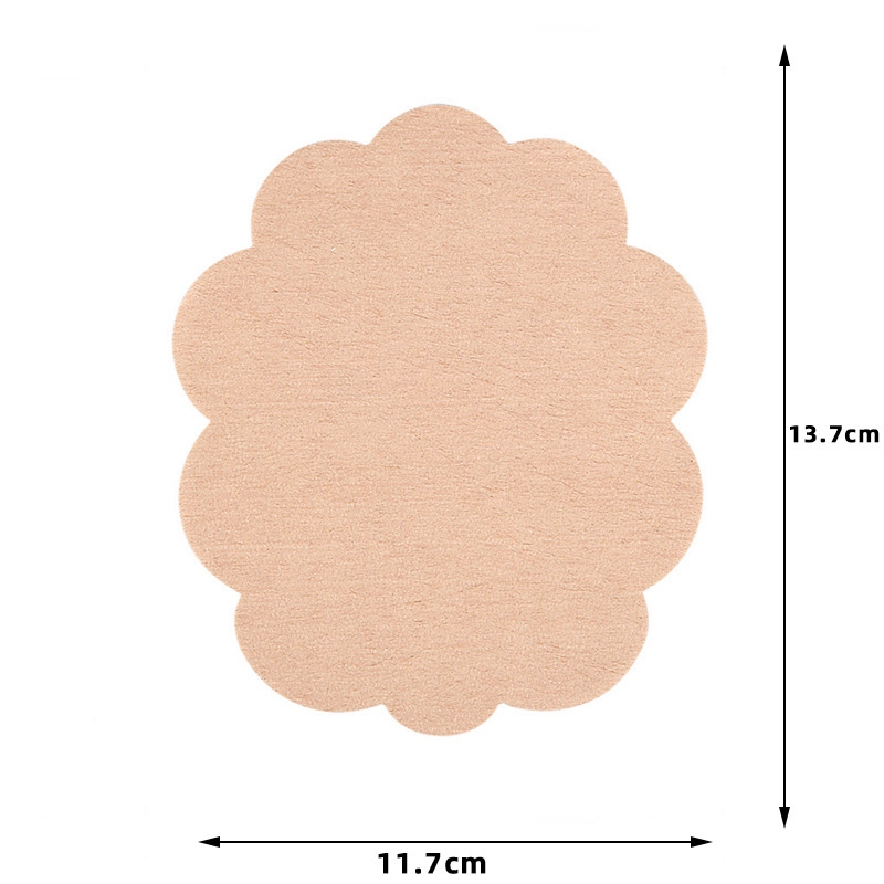 Tissu non tissé - forme fleur de prunier, couleur chair (11,7*13,7 cm)