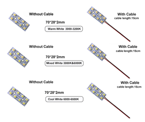 70*28*2mm DC 12V Customize <strong>LED</strong> Module Light 3000K - 6000K POB <strong>LED</strong> Chip for Vehicle Hood Lamp - Product Image 3
