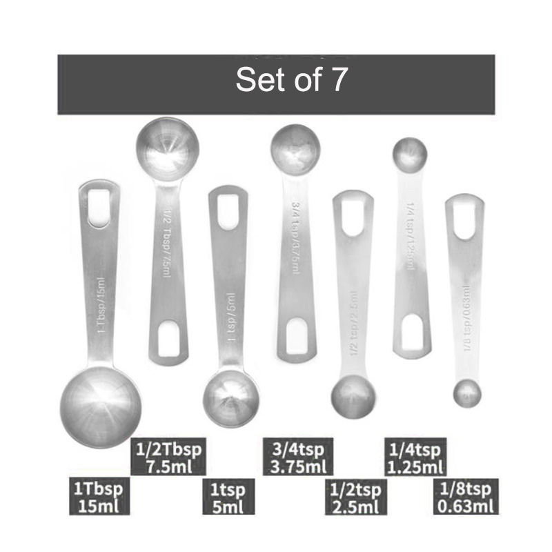 Silver-Measuring Spoons Set of 7