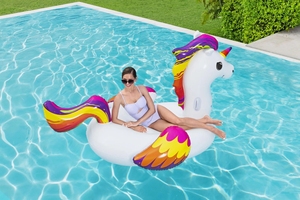 Einhorn PVC Aufblasbarer Pool Float Magisches Design für Sommers paß mit Kindern und Erwachsenen