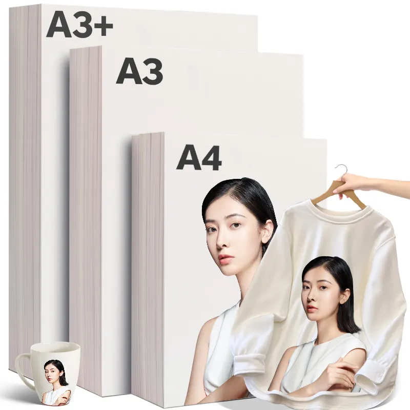 Nieuwe Sublimatie Transfer Papier Snel Droog Hoge Kwaliteit A4 Afdrukken Papier Kleur T-Shirt Warmte Overdracht Papier Groothandel