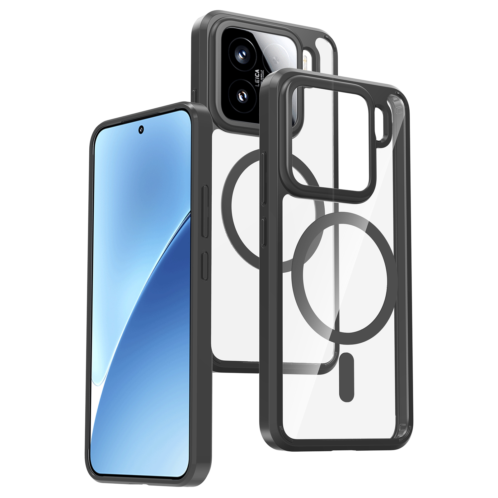 ด้านหลังใส/ขอบ TPU สีดำ