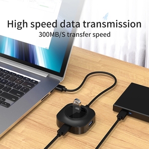 黑色a型USB集线器适配器4端口USB3.0 5gbps计算机数据传输 - Product Image 6
